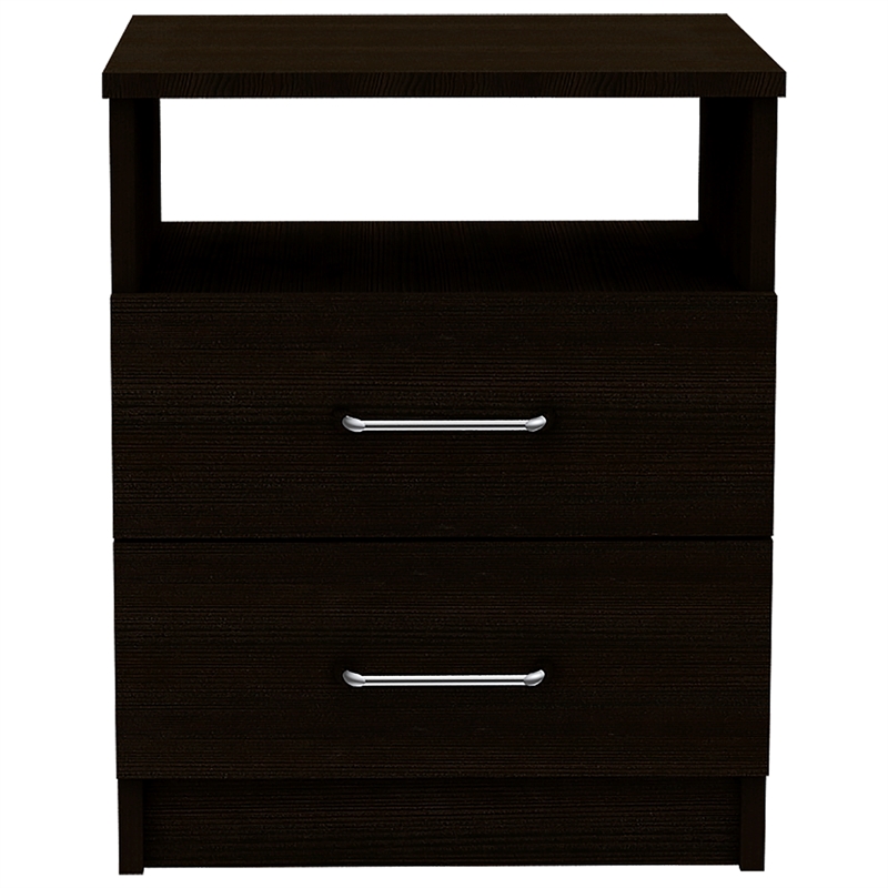 Tuhome Napoles 2 Drawer Night Stand Espresso