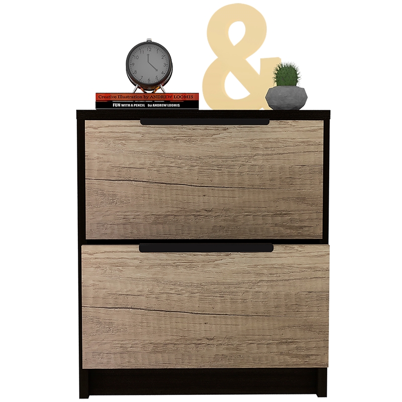 TUHOME Kaia Nightstand  Engineered Wood Nightstands in  Multi-color