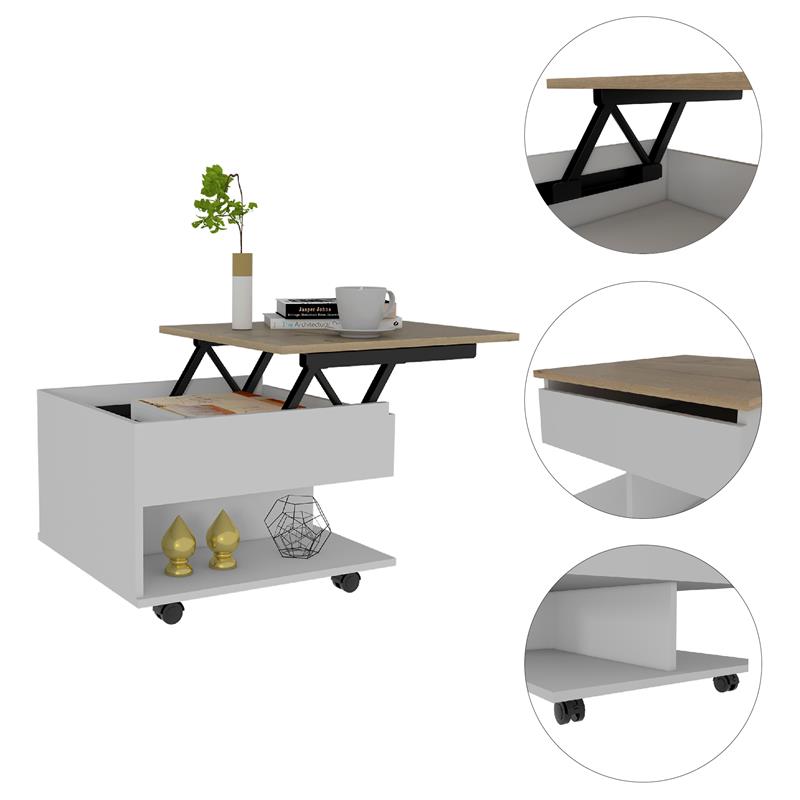 lift top coffee table with casters