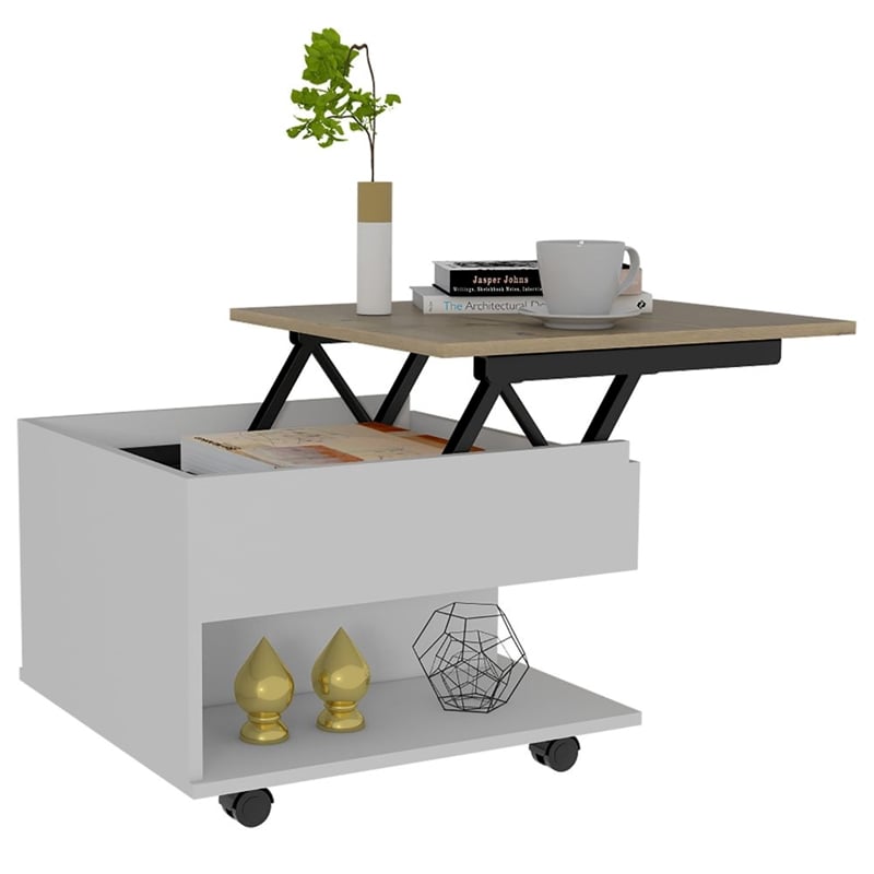 TUHOME Luanda Lift Top Coffee Table Engineered Wood  in  Multi-color