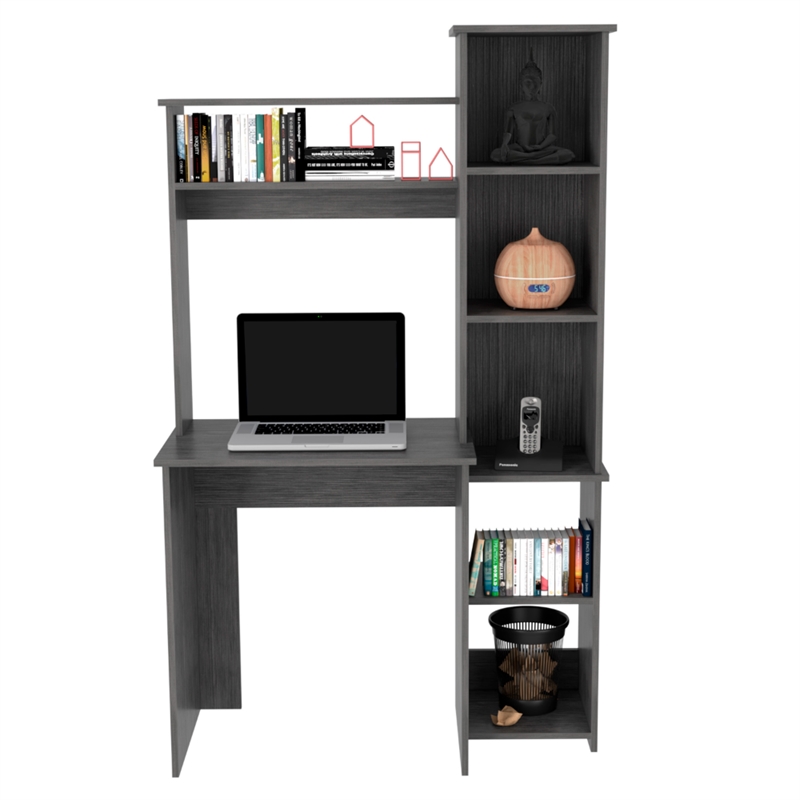 TUHOME Versalles Desk  Engineered Wood Desks in  Gray