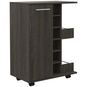 TUHOME Bar Cart  Engineered Wood Bar Carts in  Brown