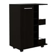 TUHOME Bar Cart Engineered Wood Bar Carts in  Black