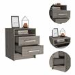 TUHOME Eter Nightstand  Engineered Wood Nightstands in  Gray