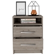 TUHOME Eter Nightstand  Engineered Wood Nightstands in  Gray