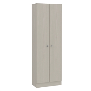 TuHome Modern Off White Engineered Wood Multistorage 70&quot Two Door Pantry