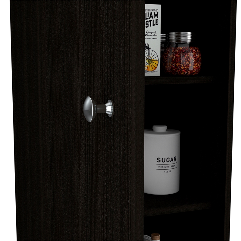TUHOME Belleria Pantry Engineered Wood Pantries in  Black