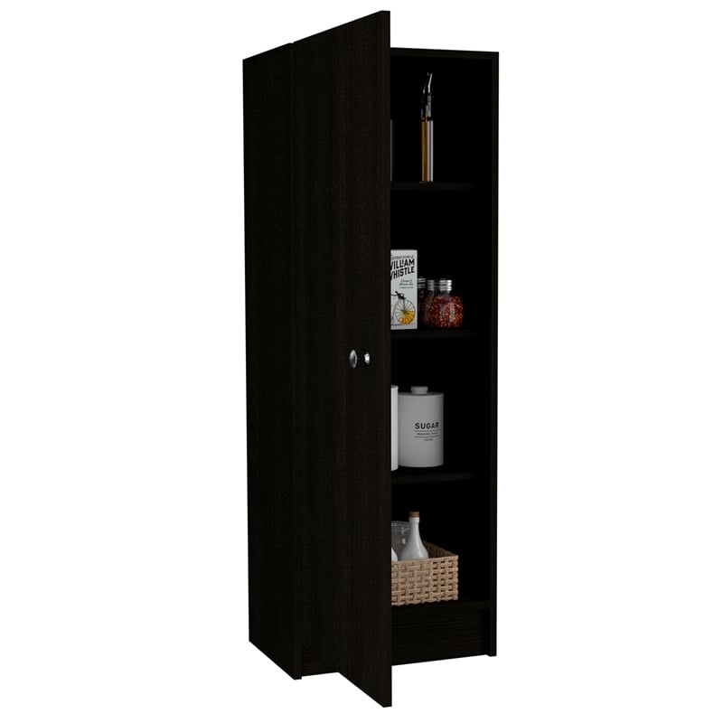 TUHOME Belleria Pantry Engineered Wood Pantries in  Black