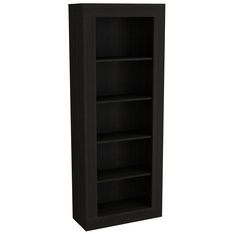 Sauder Edge Water Library Bookcase in Estate Black 409046 Cymax Stores