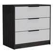 TUHOME Kaia 3 Drawer Dresser Engineered Wood Dressers in  Multi-color
