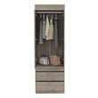 Tuhome Furniture Lisboa Engineered Wood 2-Drawers/2-Doors Armoire in Gray