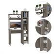 TUHOME Versalles Desk Engineered Wood Desks in  Gray