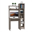 TUHOME Versalles Desk Engineered Wood Desks in  Gray