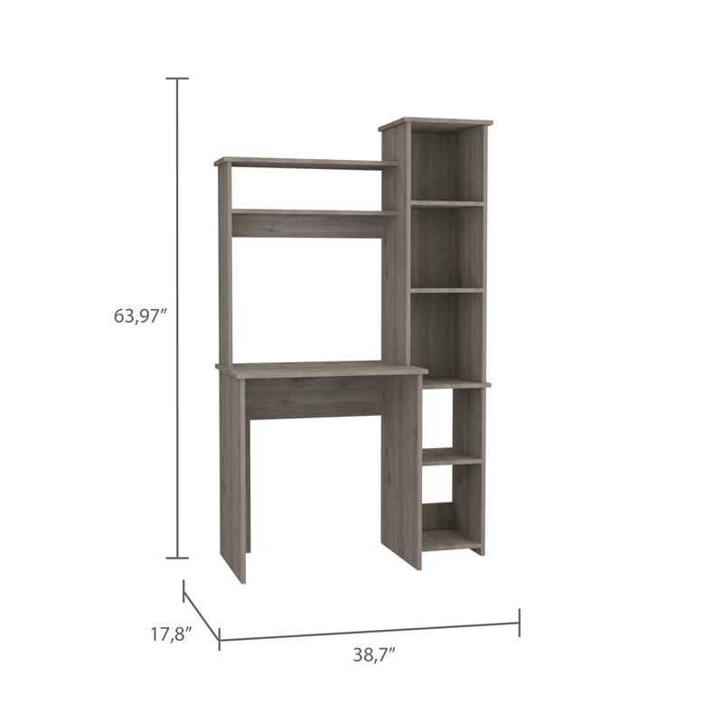 TUHOME Versalles Desk Engineered Wood Desks in  Gray