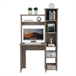 TUHOME Versalles Desk Engineered Wood Desks in  Gray