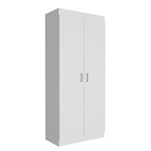 tuhome white modern engineered wood varese pantry cabinet
