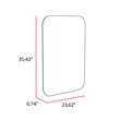 TuHome Mirrored Modern- Material- Glass Pompei Mirror