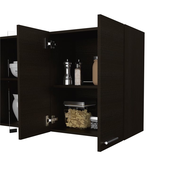 Tuhome Storage Cabinet Engineered Wood Storage Cabinets in Black