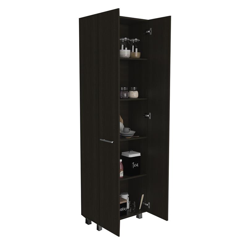 Tuhome Storage Cabinet Engineered Wood Storage Cabinets in Black