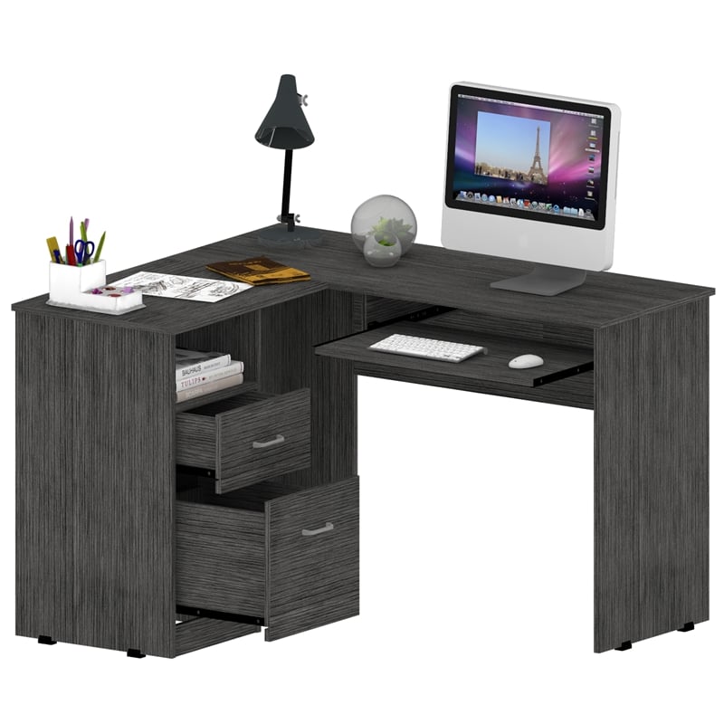 charcoal l shaped desk