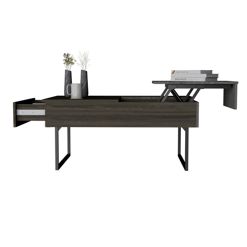 TUHOME Beyond Lift Top Coffee Table Engineered Wood in  Multi-color