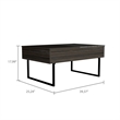 TUHOME Beyond Lift Top Coffee Table Engineered Wood in  Multi-color