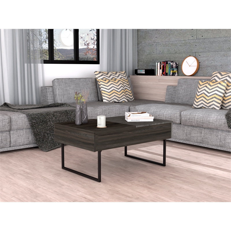 TUHOME Beyond Lift Top Coffee Table Engineered Wood in  Multi-color