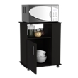 Tuhome Modern Engineered Wood Black Kit Lower Microwave Cabinet