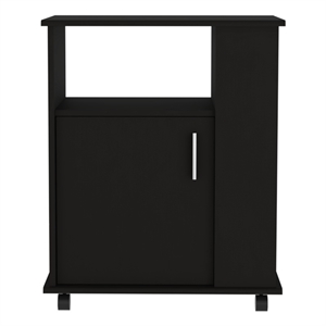 Tuhome Modern Engineered Wood Black Kit Lower Microwave Cabinet