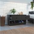 TUHOME Hamilton Storage Bench  Engineered Wood Entryway Benches in  Black