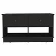 TUHOME Hamilton Storage Bench  Engineered Wood Entryway Benches in  Black