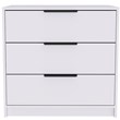 TUHOME Kaia 3 Drawer Dresser  Engineered Wood Dressers in  White
