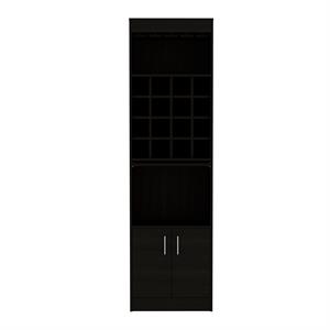 tuhome kava bar cabinet - black  engineered wood - for living room