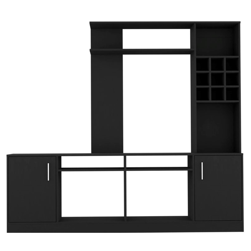 TUHOME Kava Entertainment Center  Engineered Wood  in  Black