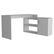 TUHOME Axis L-Shaped Desk Engineered Wood Desks in  White