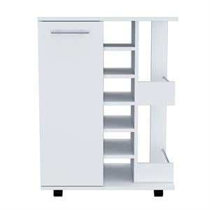 TUHOME Bar Cart Engineered Wood Bar Carts in  White