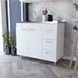 TUHOME Ferretti Base Cabinet Engineered Wood Cabinets in  White