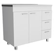 TUHOME Ferretti Base Cabinet Engineered Wood Cabinets in  White