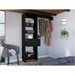 TUHOME Manchester 150 Closet System Engineered Wood Closet Systems in  Black
