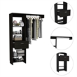 TUHOME Manchester 150 Closet System Engineered Wood Closet Systems in  Black