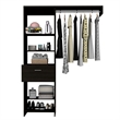 TUHOME Manchester 150 Closet System Engineered Wood Closet Systems in  Black