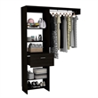 TUHOME Manchester 150 Closet System Engineered Wood Closet Systems in  Black