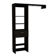 TUHOME Manchester 150 Closet System Engineered Wood Closet Systems in  Black