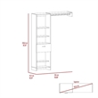 TUHOME Manchester 150 Closet System Engineered Wood Closet Systems in  Black