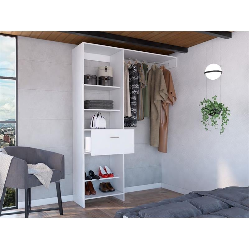 TUHOME Manchester 150 Closet System  Engineered Wood Closet Systems in  White