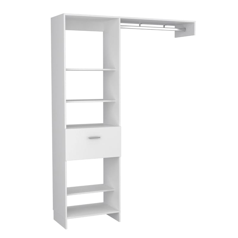 TUHOME Manchester 150 Closet System  Engineered Wood Closet Systems in  White
