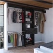 TUHOME Manchester 250 Closet System -  Black - Engineered Wood