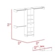 TUHOME Manchester 250 Closet System - Color White -Engineered Wood