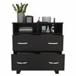TUHOME Portanova Two Drawer Dresser - Black  Engineered Wood