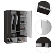 TUHOME Rosie Armoire - Multi-Color- Material Engineered Wood